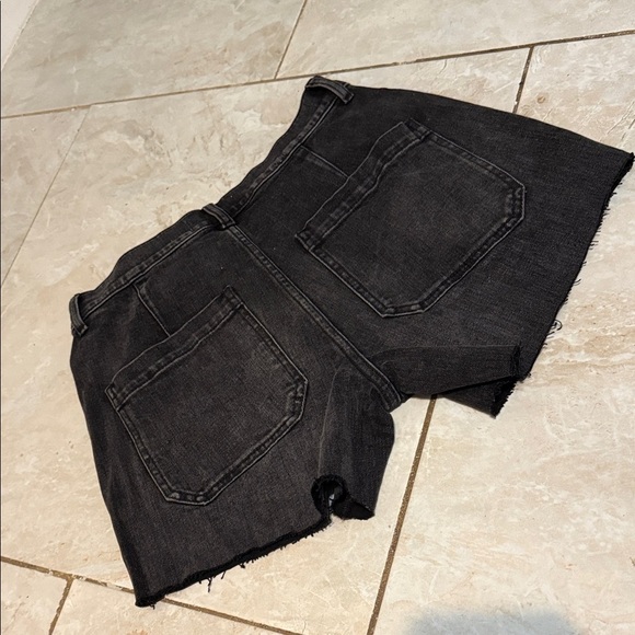Current/Elliott Dark Gray Jean Shorts - Picture 3 of 4